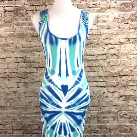 Felicity & Coco Crochet Back Tie Dye Maxi Dress - Picture 3 of 5